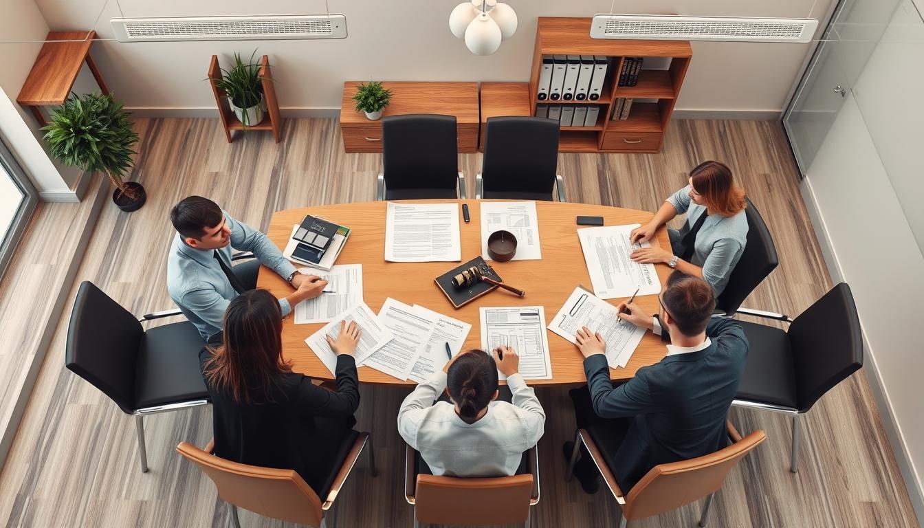 Business agreement signing